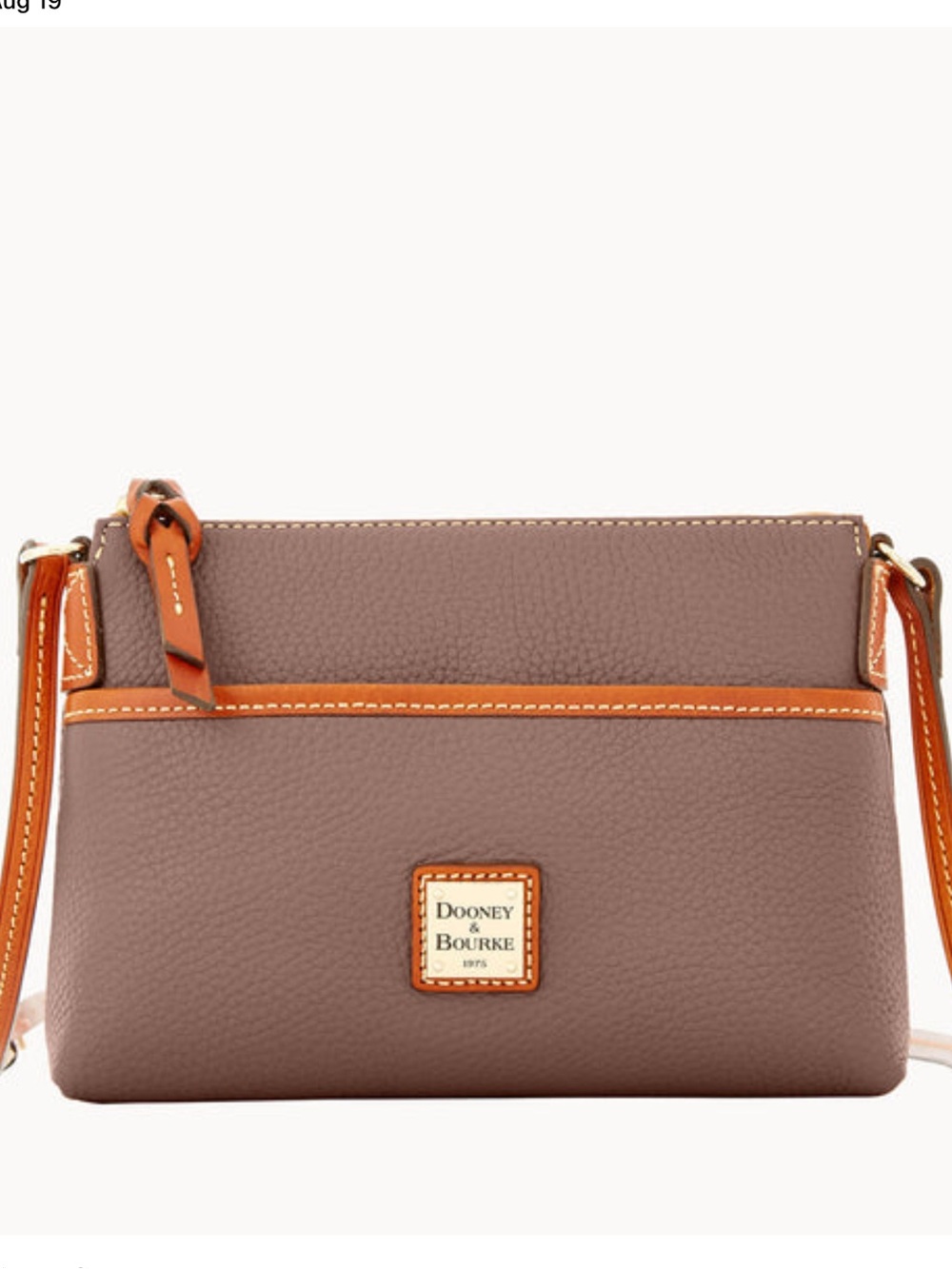 Dooney & Bourke Ginger Pebble Leather Crossbody in Mauve
